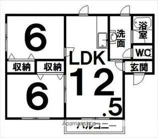 ブルーゼファー【1階】の間取り